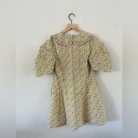 By Anthropologie Short-Sleeve Collared Printed Midi Dress NWT - Picture 5 of 15